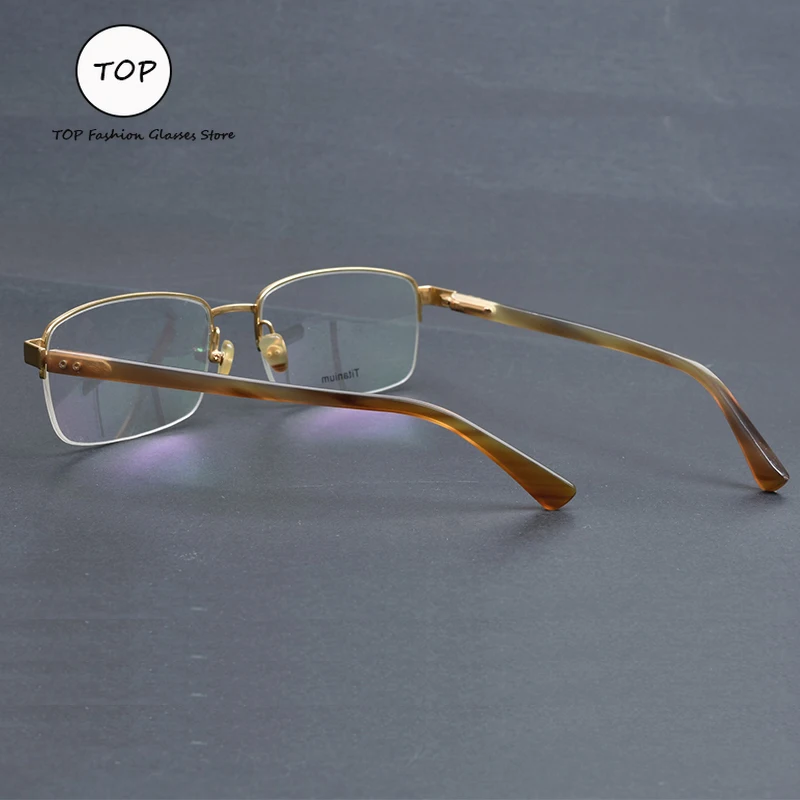 Темпераментные мужские деловые очки в полурамке уникальные полностью