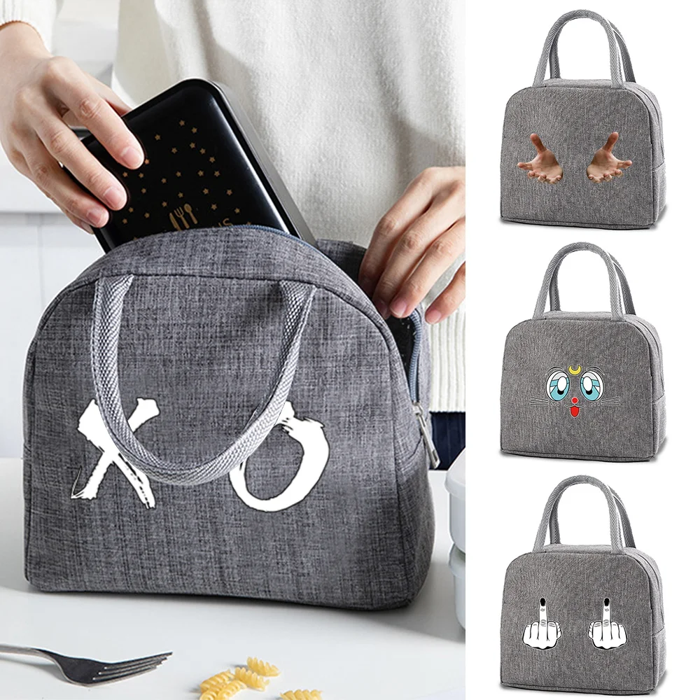 

Lunch Accesorios for Kids Women Insulated Cooler Portable Canvas Bags thermal food Canvas Bag Work School Picnic Dinner Handbags