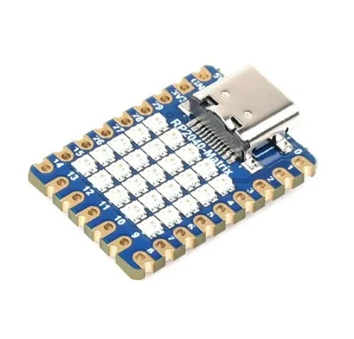 Плата разработки Raspberry PI RP2040 Pico Micro Матричный светодиодный матричный модуль 5×5RGB