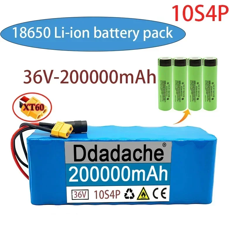 100% оригинал 36 В 10s4p 200 Ач 20000 Вт литиевая батарея большой емкости 18650 электрический