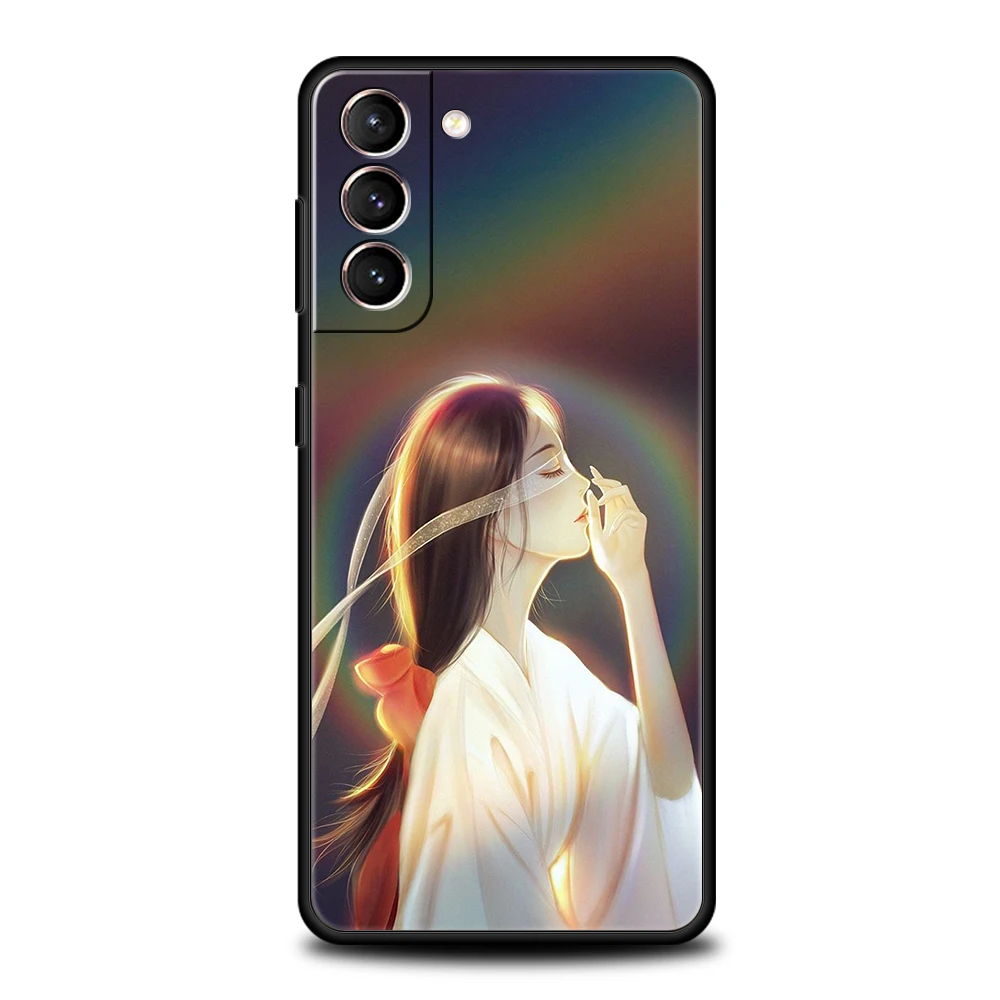 Cartoon Scenery Girl Phone Case For Honor 10i 20i 50 Cover Bag For Honor 10 9X 9 8X 8A 8S 7A 5.7inch 7X Pro Lite Shockproof Bag