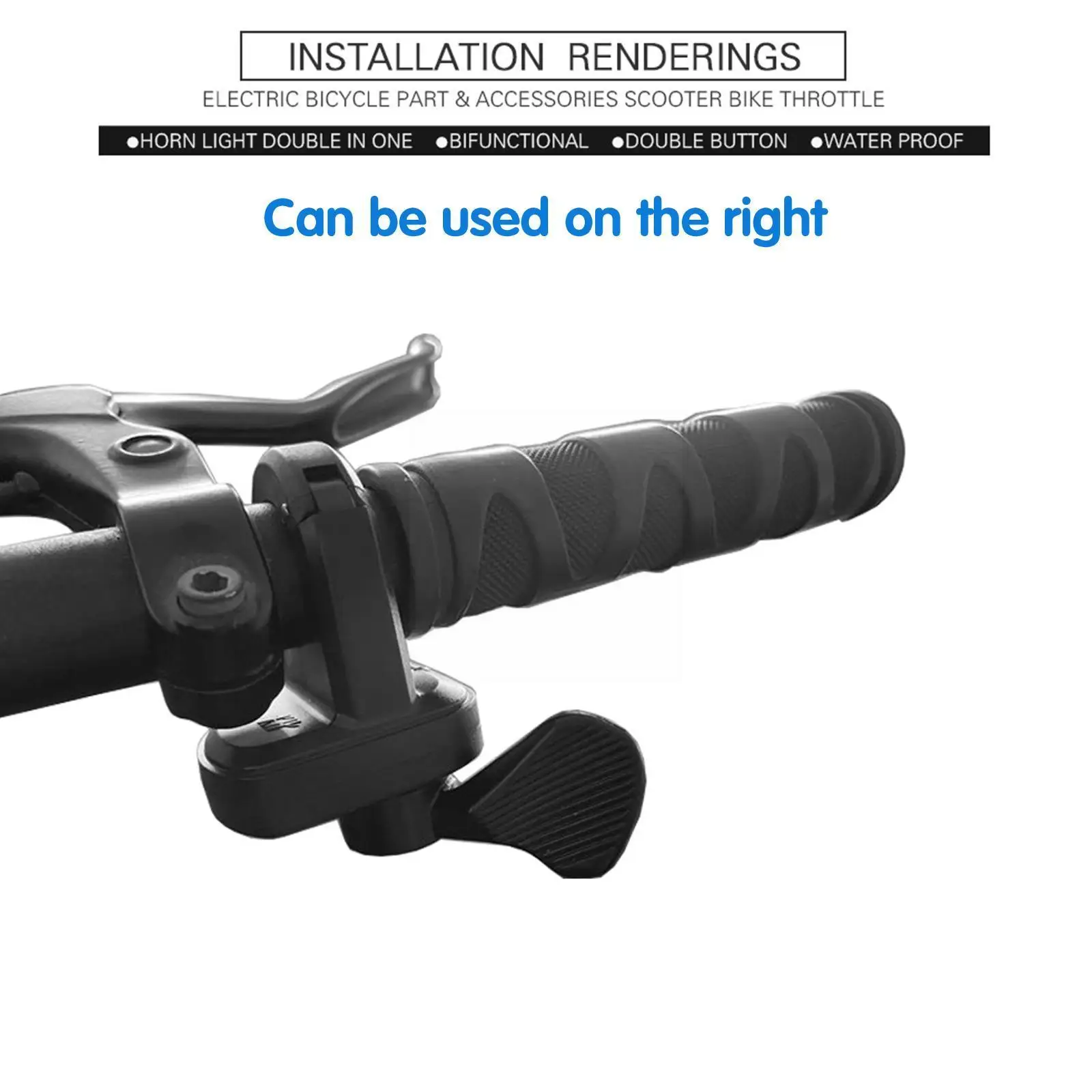 

Ebike Thumb Throttle Right Hand For Electric Bicycle Parts Accelerator Thumb Throttle For 12V/24V/36V/48V/52V/60V/72V F3Z3