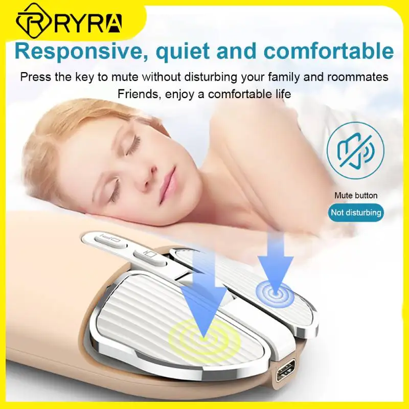 

RYRA 2.4GHz 2400DPI Gamer Mouse Dual Mode Wireless Mouse USB Mute 3 Keys Office Mice PC Laptop Adjustable Rechargeable Adapter