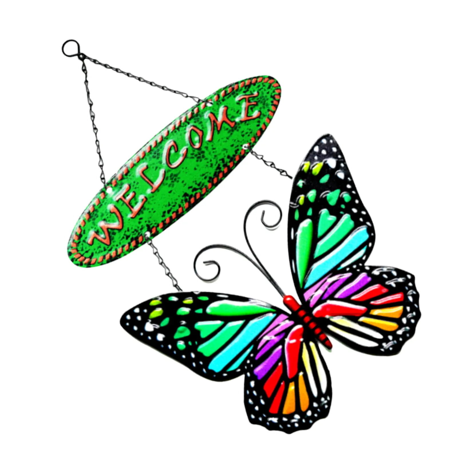 

Наружная бабочка, знак приветствия, красочная бабочка, Настенный декор, Бабочка, художественный декор для входной двери, окрашенный настенн...