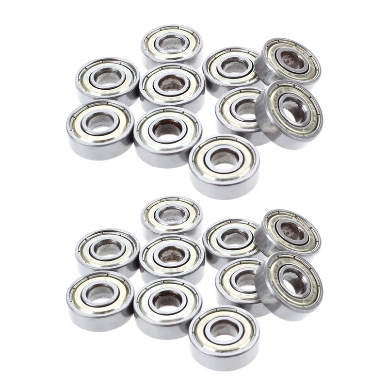 

20 Pcs. Ball Bearings Miniature Deep Groove Ball Bearings 608 ZZ 8 X 22 X 7Mm Bearing Steel