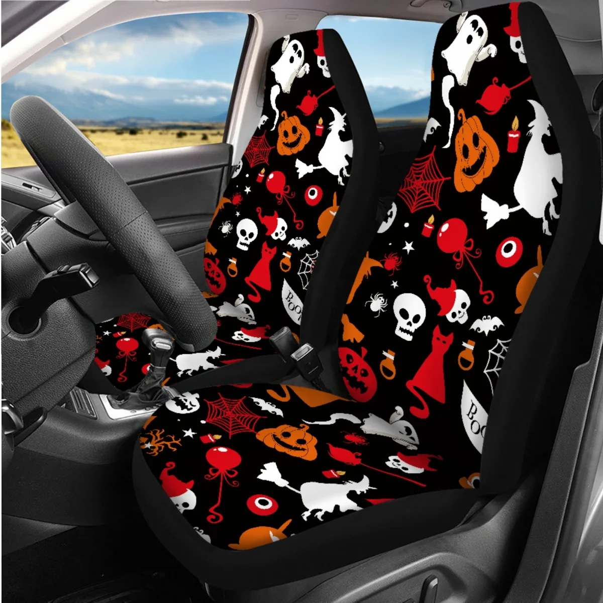 Украшение на Хэллоуин универсальные автомобильные аксессуары с тыквой ведьмы