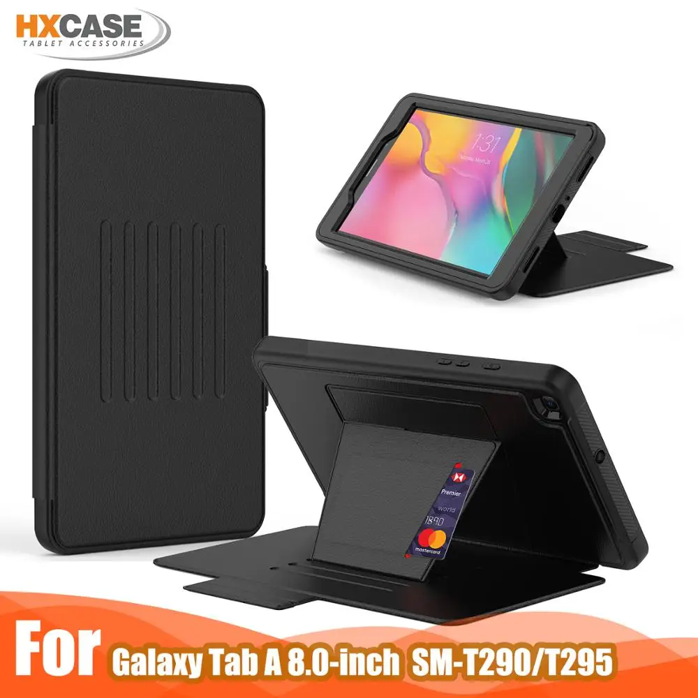 

8 inch tablet case leather flip smart cover for samsung galaxy tab T290 T295 magnetic case with adjustable kickstand