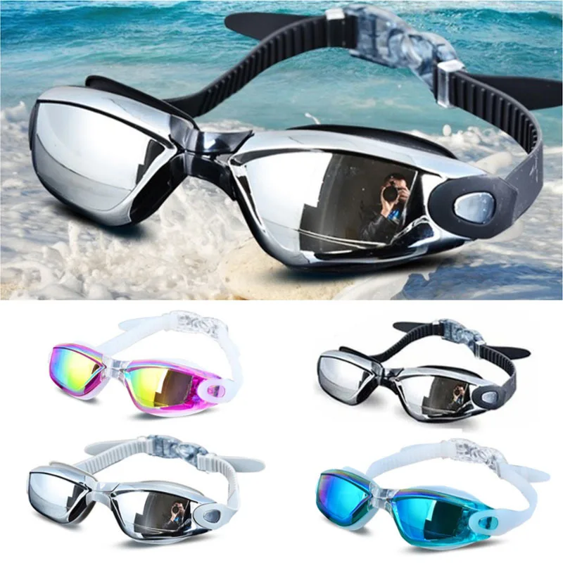 

Silicone Swimming Eyewear Goggles Anti-Fog Electroplating Uv Swimming Glasses for Men Women Diving Water Sports Eyewear
