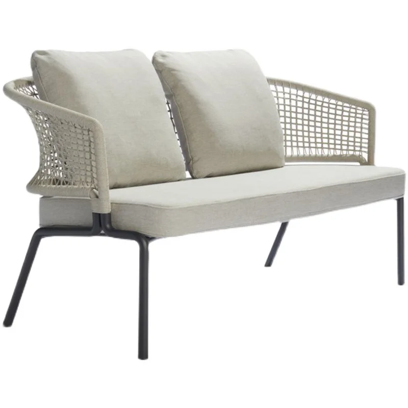 

Скандинавский тканый диван для отдыха на открытом воздухе, двор, садовая терраса, водонепроницаемый и солнцезащитный ротанговый одинарный стул, барный стул