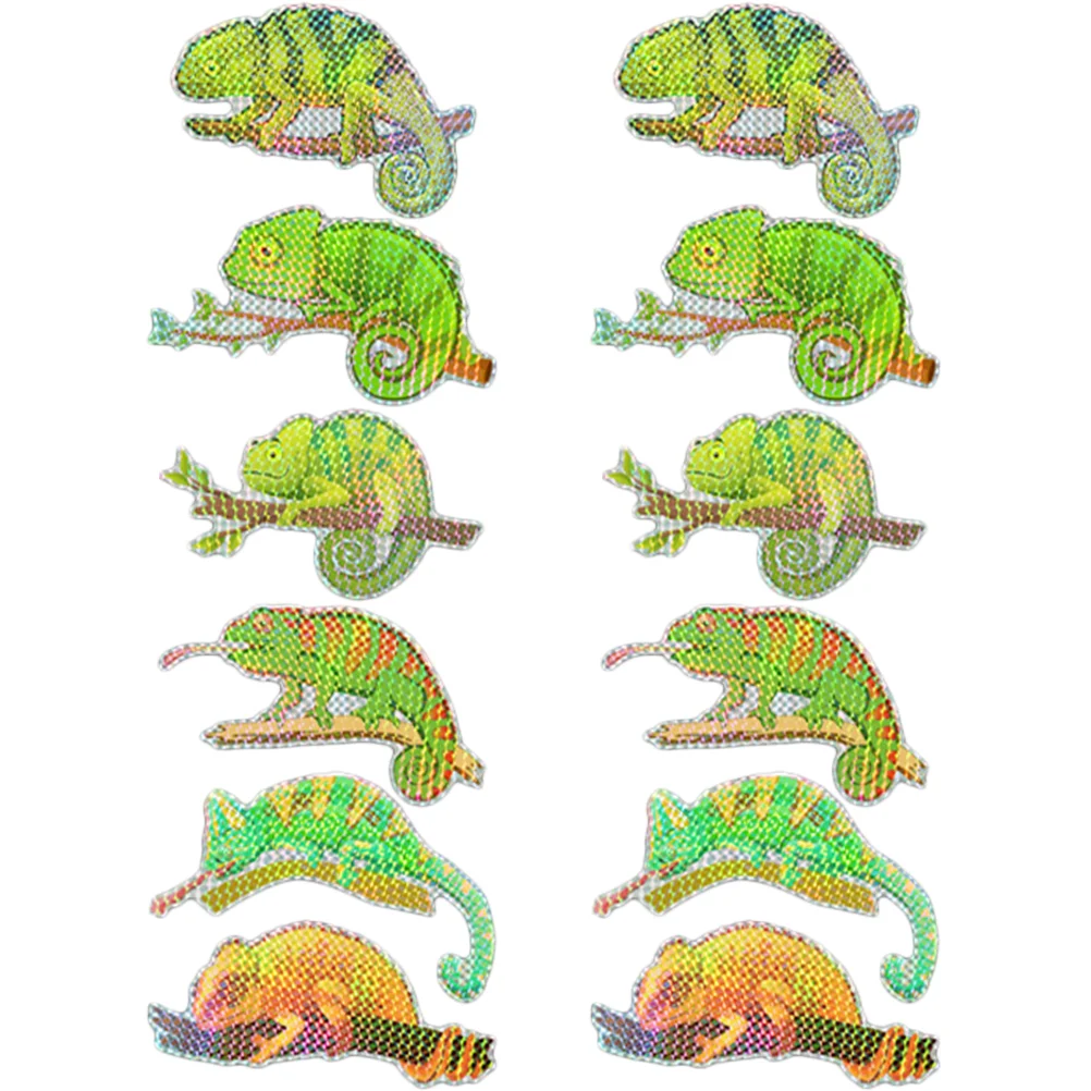 

12pcs Screen Window Gecko Decals Removable Magnetic Stickers Screen Window Repairing Stickers