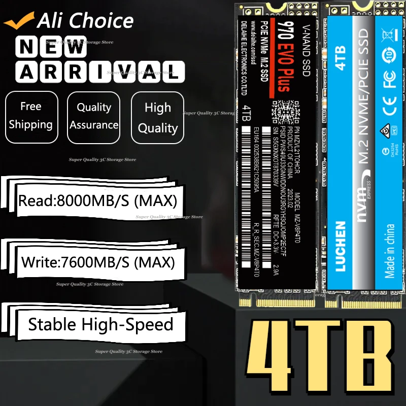 

2023 8TB New SSD M2 NVME 970 EVO Plus 4TB Internal Solid State Drive 1TB hdd Hard Disk 970 EVO PLUS M.2 2TB for laptop Computer