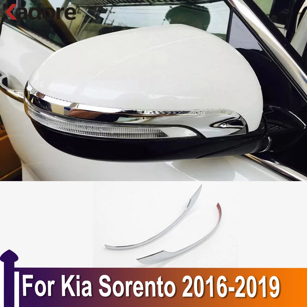 

2 шт., хромированные накладки на боковые зеркала заднего вида для Kia Sorento 2016 2017 2018 2019