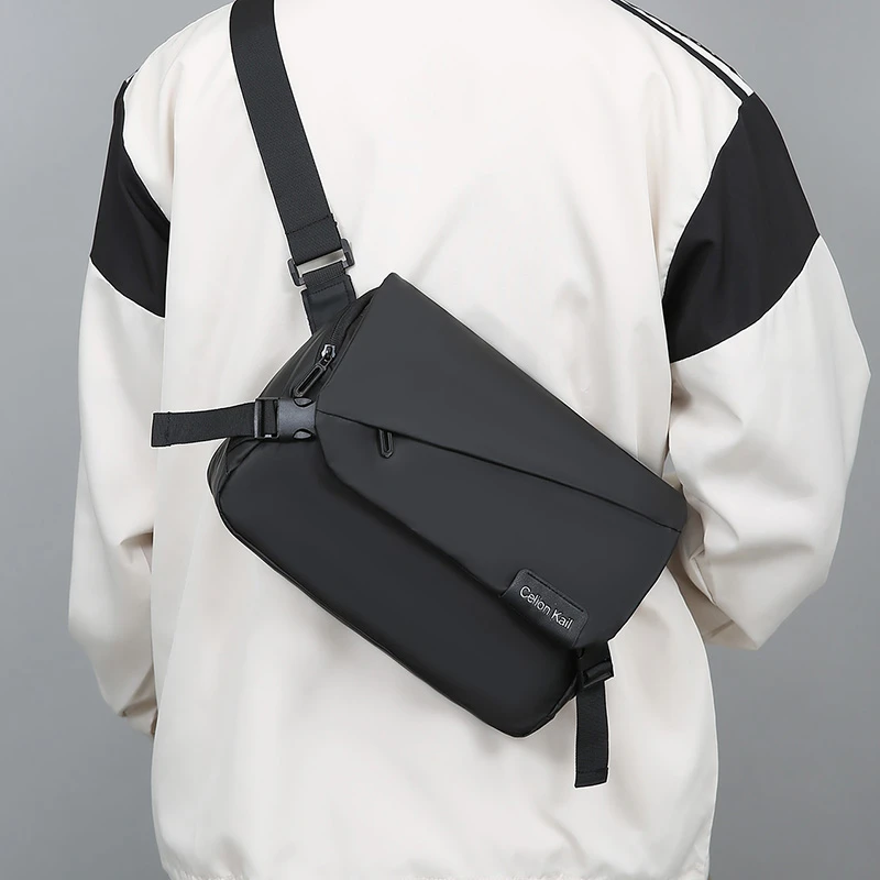 Классическая модная Новая универсальная мужская нейлоновая однотонная сумка