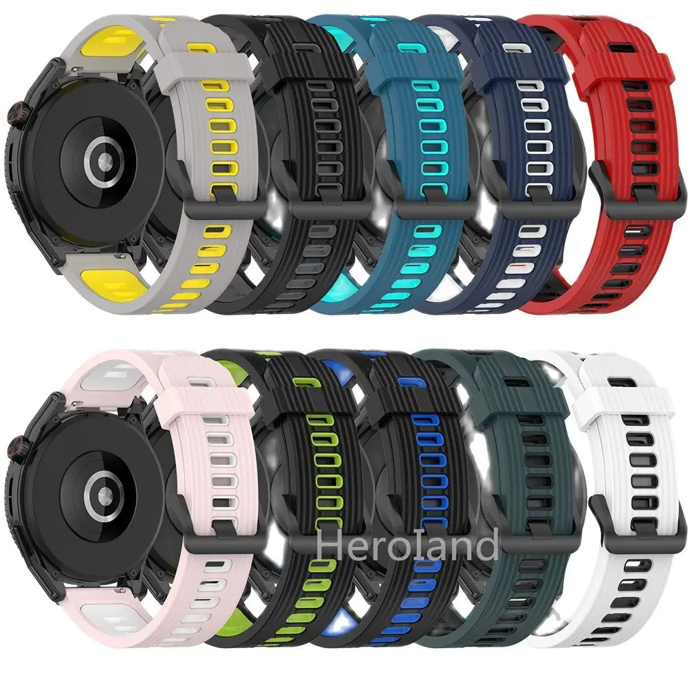 Фото Ремешок для часов 22 мм для Huawei Watch GT 3 pro, 46 мм, ремешок для Huawei GT 2 pro GT2e, силиконовый браслет, защитный чехол №4