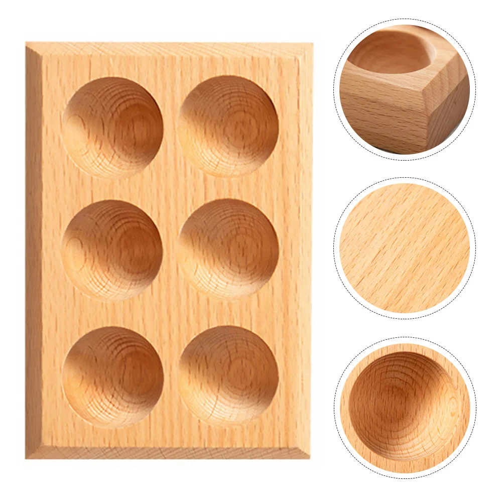 

Simple Style Beech Egg Plate Egg Storage Tray Home Egg Holding Organizer