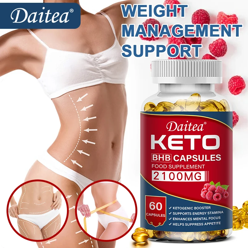 

Daitea Keto BHB Slimming Boost Capsules Immune System Burning Fat Lose Belly Suppress Appetite Support Weight Loss Fat Burner