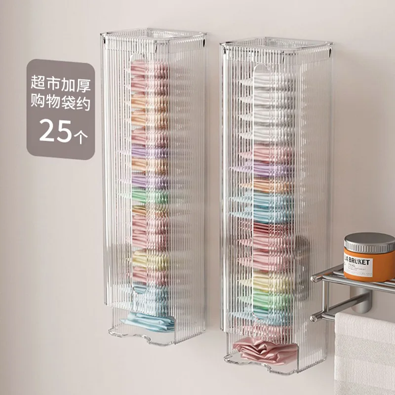 

Garbage Bag Storage Box Wall Mounted Kitchen Convenience Bag Extraction Box Plastic Bag Storage Box kitchen accessories