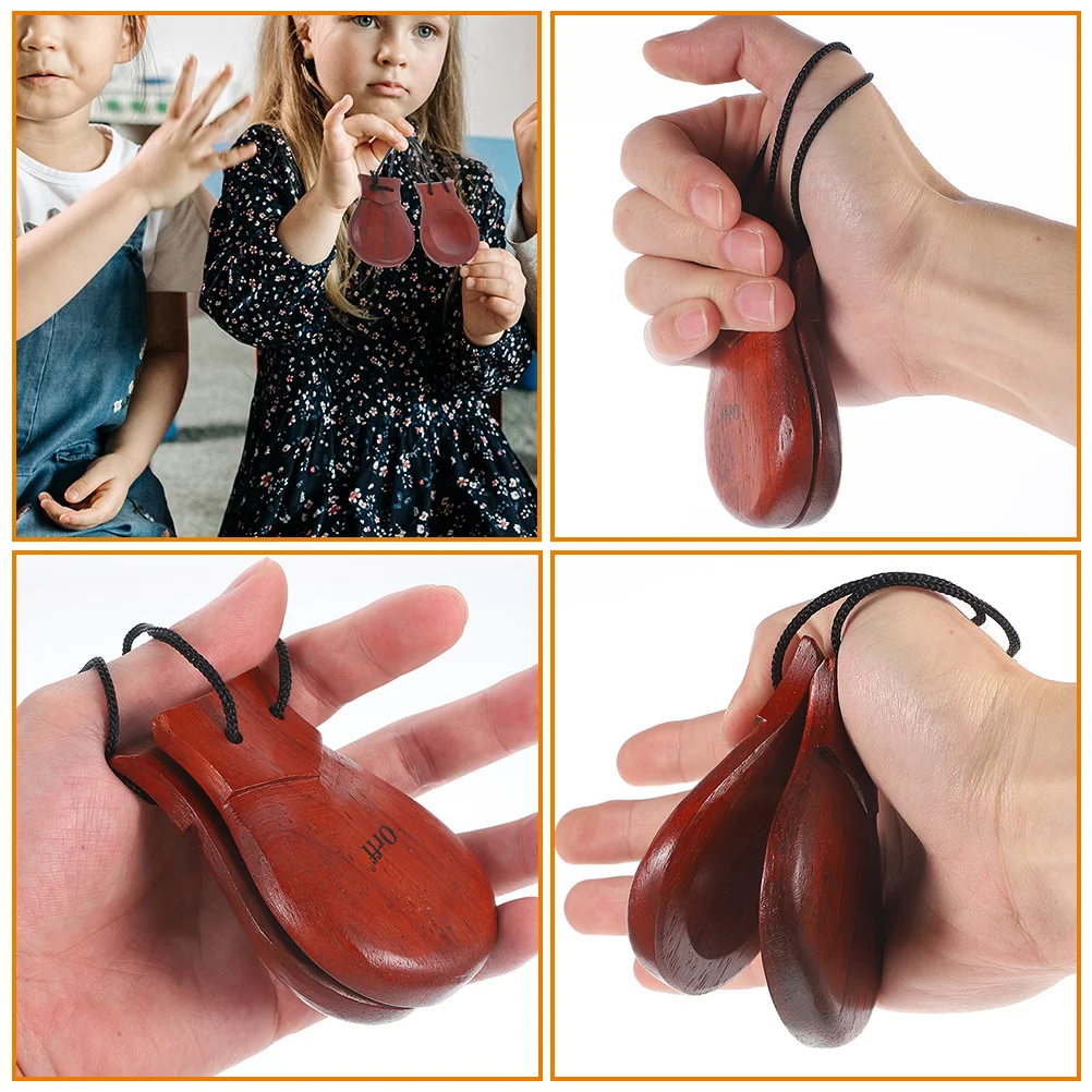 2 шт. большие безногие кастаньеты ударный инструмент испанский 1 деревянный