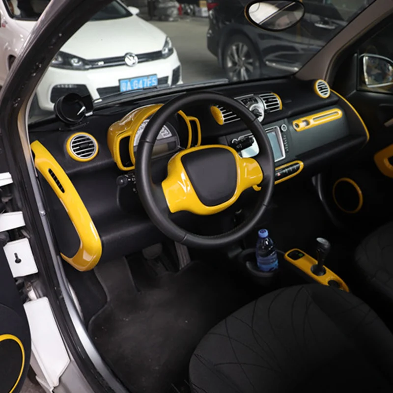 LHD! Автомобильный интерьер желтое стильное Рулевое колесо для Mercedes Smart 451 Fortwo 2009-2014