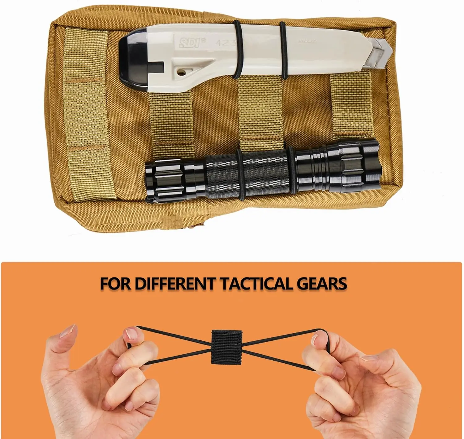 10 шт. зажим для крепления Taser Molle фиксатор лямки эластичная пряжка ленты