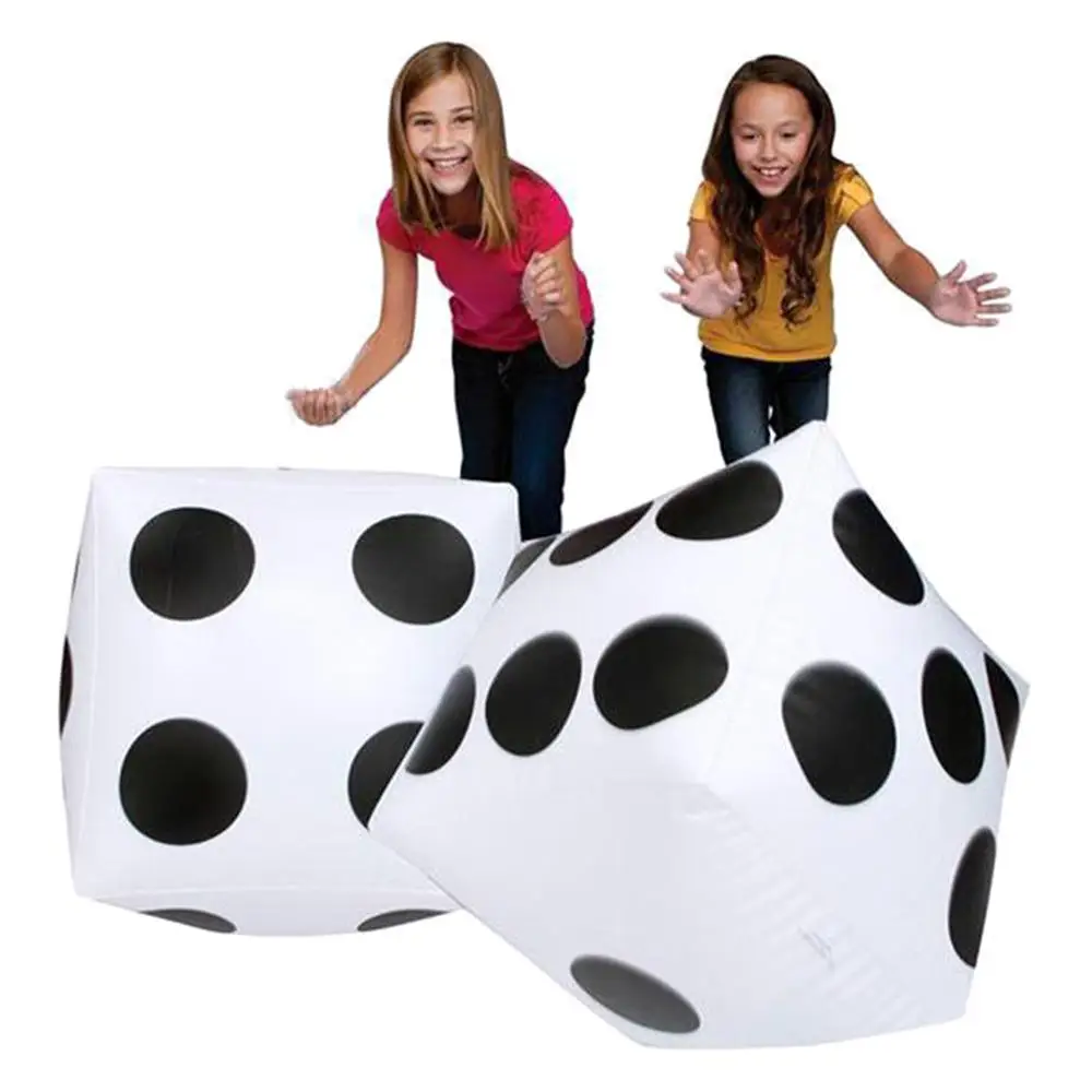 

30cm Inflatable Dice Multi Color Cube Big Dice Toy Stage Prop Group Game Tool Casino Poker Party Decorations Pool Beach Toy