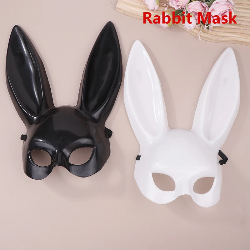 1 шт. полумаска кролика черно-белая маска на Хэллоуин Рождественская для бара с
