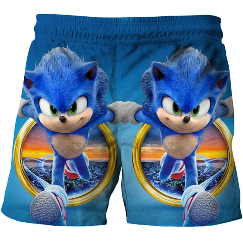 

New kid's Summer shorts Anime Sonic 3D Printing casual boys girls shorts Harajuku Fashion Streetwear Size 3-14 year old hot sell