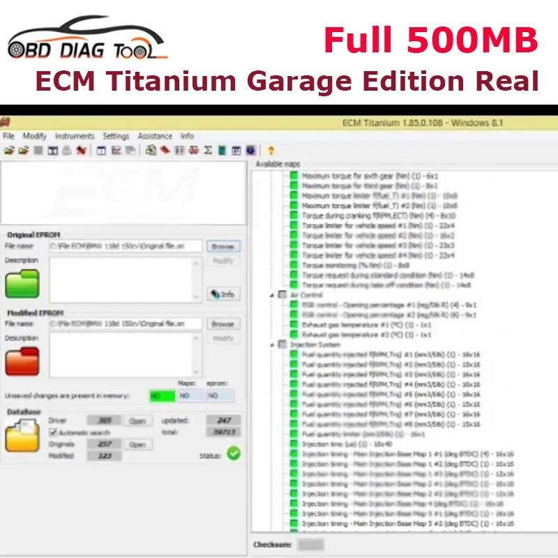 ECM Titanium Edition Real 500MB Ksuite 2 80/2 53/2 47/10 ECU подарок для Kess V5.017 программатор блока контроля