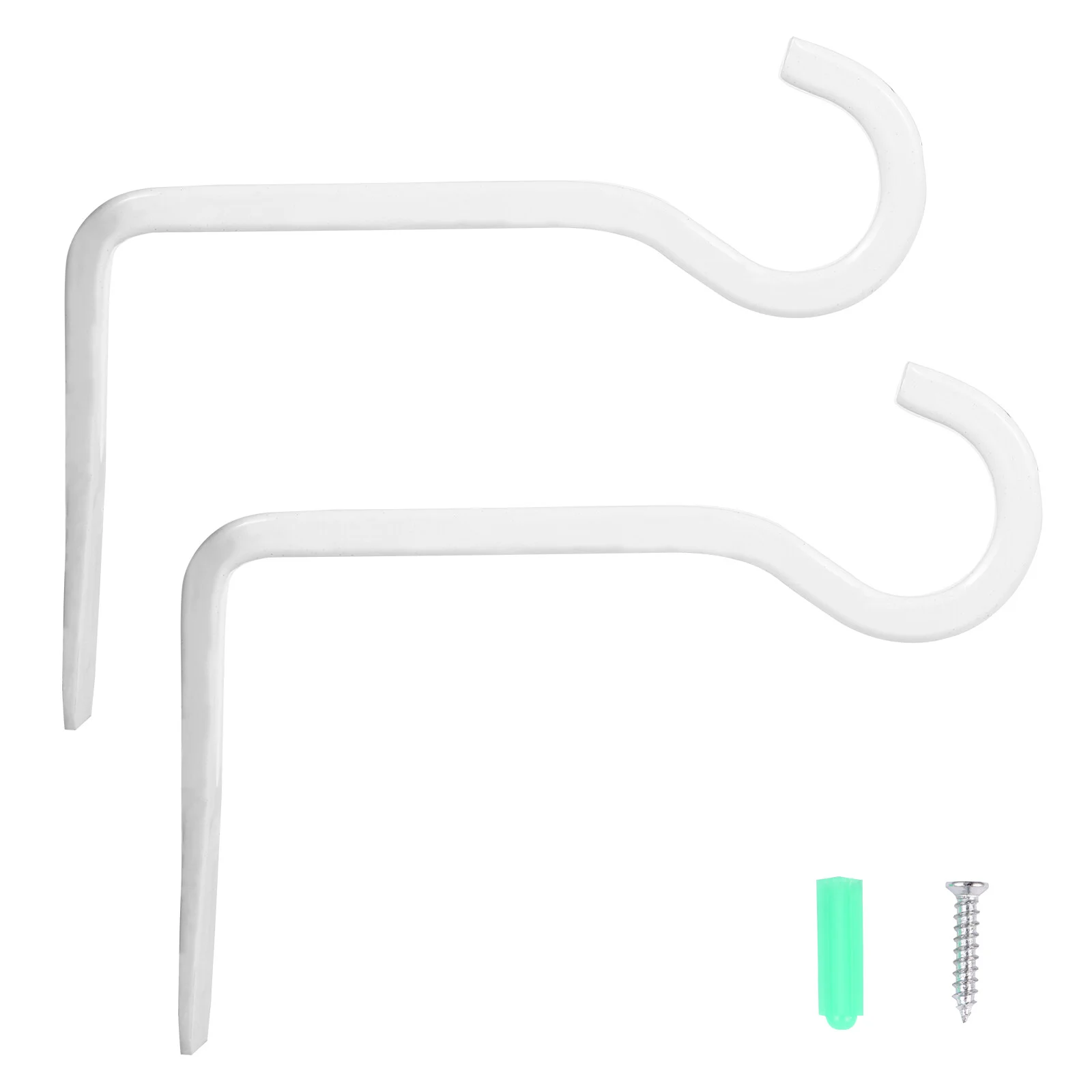 

2 Pcs Metal Wall Hook Hanger Bracket Wind Chimes Brackets Iron Mounted Stands