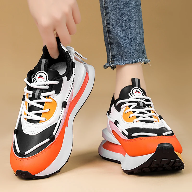 Женские кроссовки на платформе повседневная обувь для тренировок Беговая