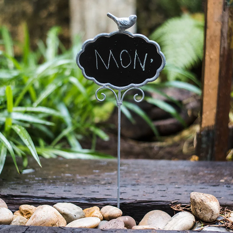 

Gardening Decoration Tools Iron Blackboard Tag Inserts Planting Remarks Flower Arrangement Grocery Garden