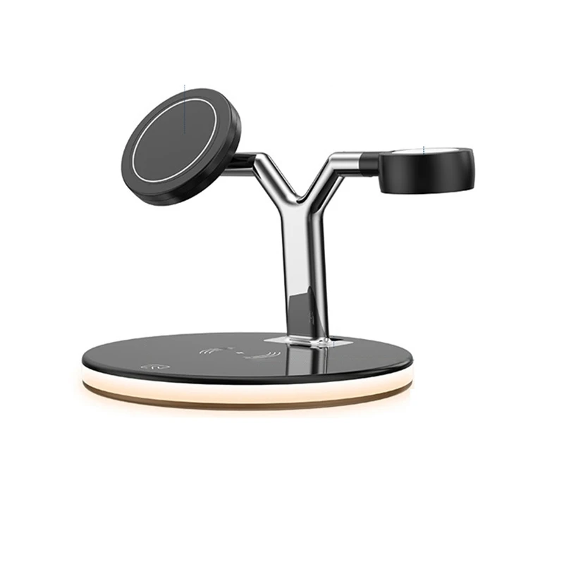 

Беспроводная Магнитная быстрая зарядная станция 3 в 1 15 Вт для Iphone, Samsung, Apple Watch