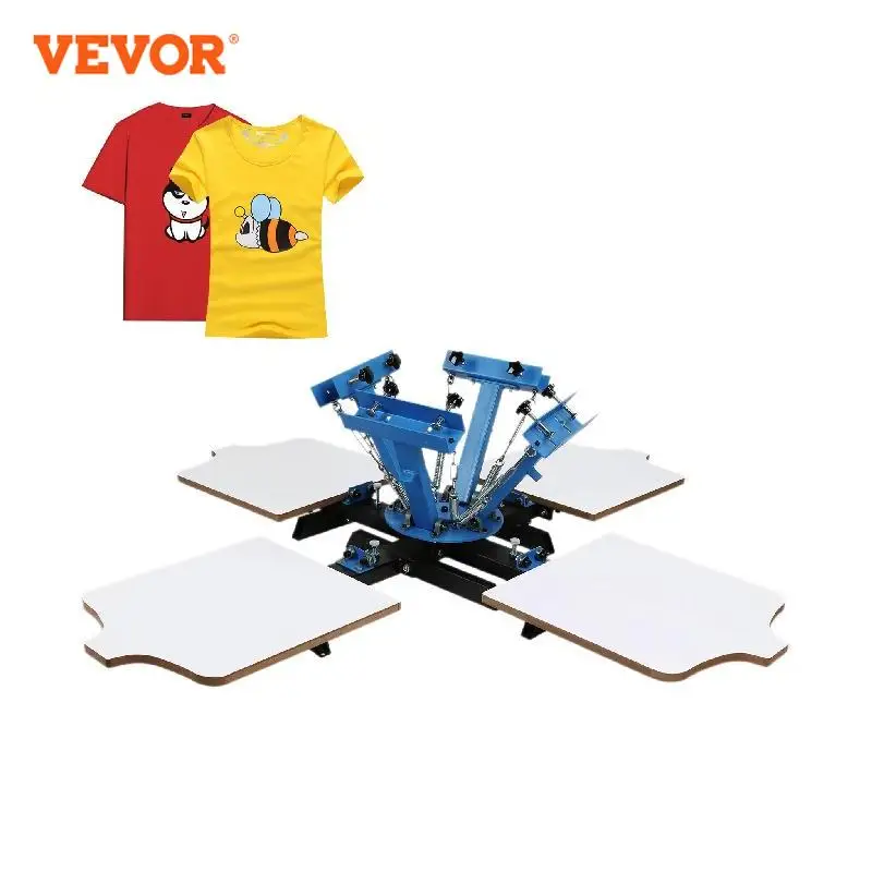 

VEVOR Steel Silk Screen Printing Machine 1/4 Color 1 Station 21.7 x 17.7 Inch for T-Shirt Press Printer Equipment DIY Kit