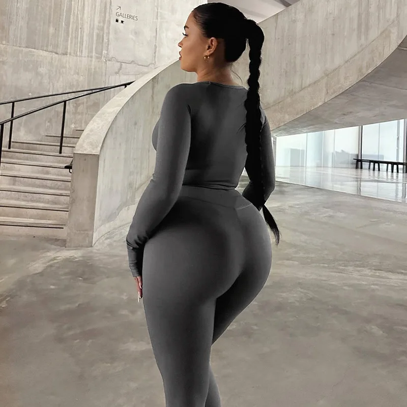 Модный Топ с длинным рукавом и логотипом на заказ облегающий высокоэластичный