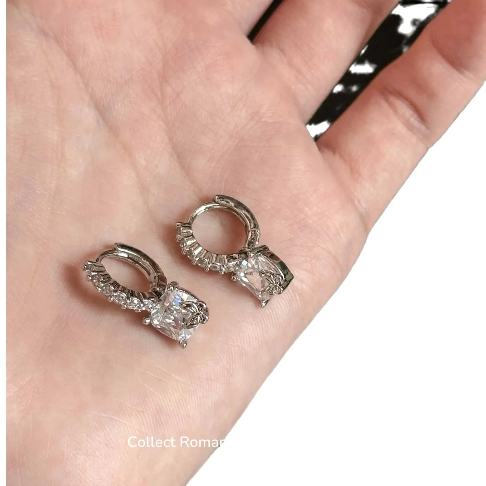 2024 простые серьги-подвески с микроинкрустацией цирконом и бабочкой