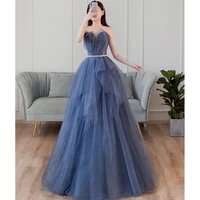 elegant tulle strapless sleeveless prom dress party party evening dress