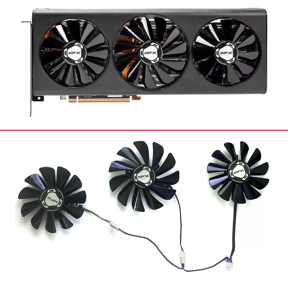 

95mm 85mm Cooling Fan CF1010U12S 4PIN 0.4A DC 12V RX 5700 XT GPU FAN For XFX RX 5700 Radeon RX 5700 XT 5600XT THICC III Cooling