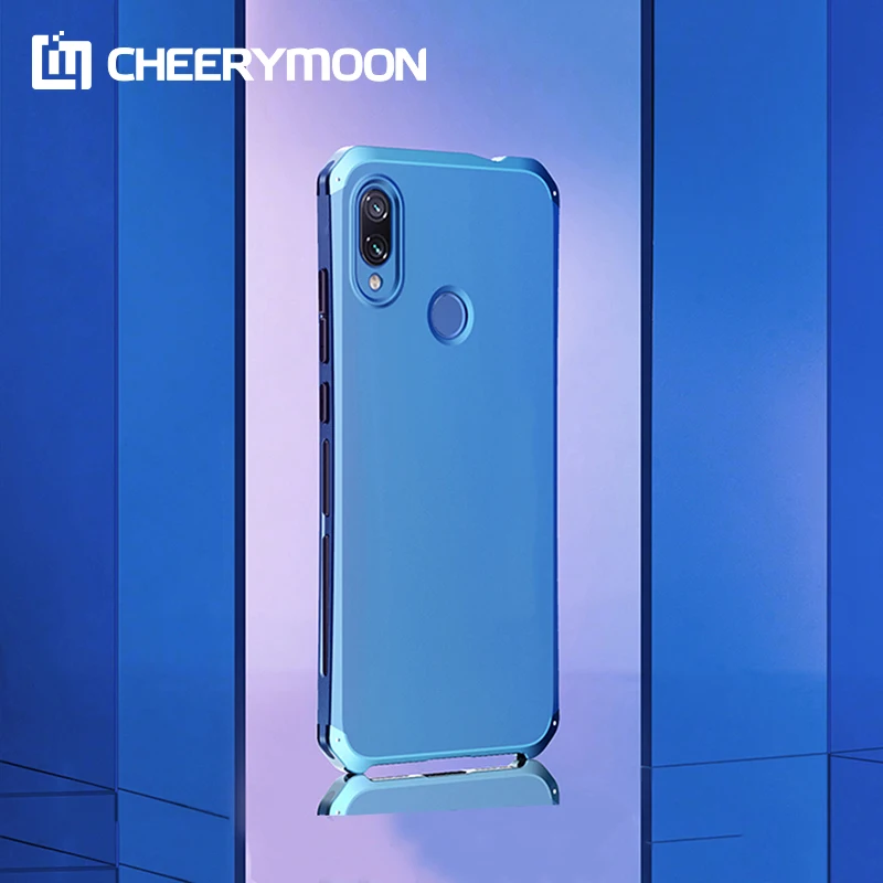 Hot! Anti-fall Metal Frame PC Back For Xiaomi Redmi Note 7/Pro Note7 Note7Pro Global Aluminum Alloy Bumper Case Cover