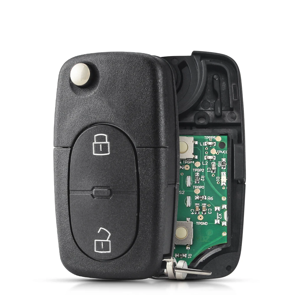 KEYYOU 2x FCCID 4D 0837231 Дистанционный ключ 433 МГц ID48 чип для Audi A3 A4 A6 A8 TT 2-кнопочный