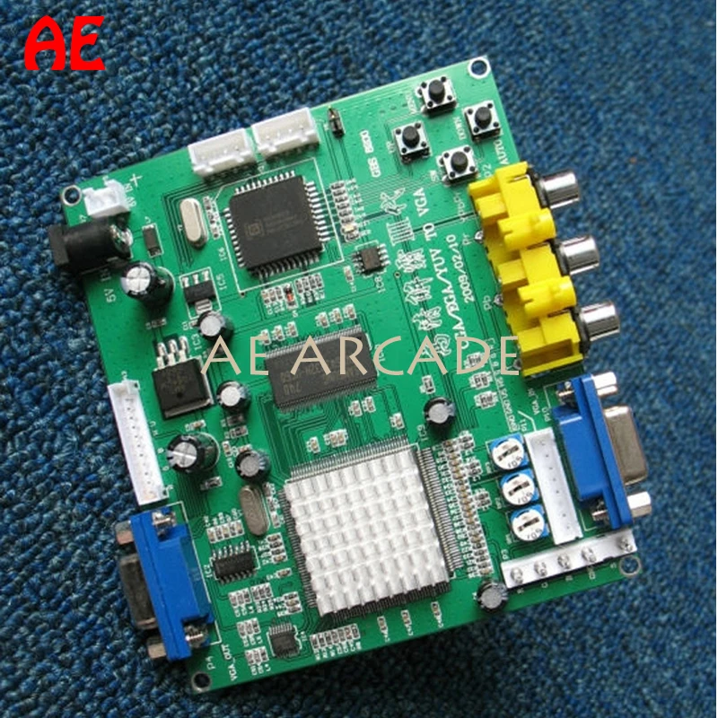 Новейшая аркадная игра RGB CGA EGA YUV К VGA HD видеоконвертерная плата HD9800 GBS8200/плата