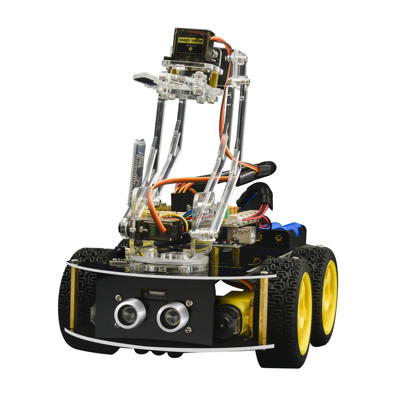 

4WD Mechanical Robot Arm Smart Car Robot Toy for Arduino