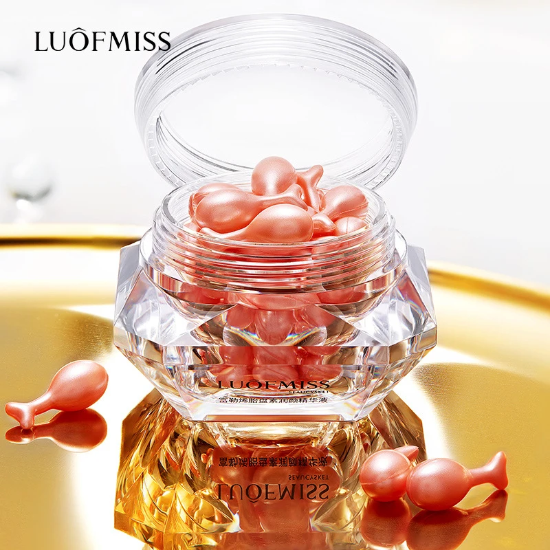 

30PCS/Bottle Fullerene Placenta Face Essence Capsule Facial Serum Moisturizing Hydrating Anti-wrinkle Whitening Repair Skin Care