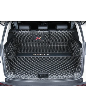 leather Car Trunk Mats Cargo Liner for geely boyue x emgrand atlas 2022 2023 2024 Boot Mat Rug Carpet Cover Accessories rear