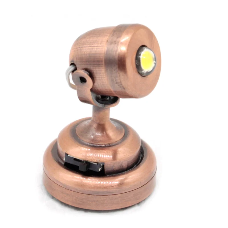 

1:12 Miniature Laser-Light Lamp with Switch for Doll House DIY Decor Accessories Bronze