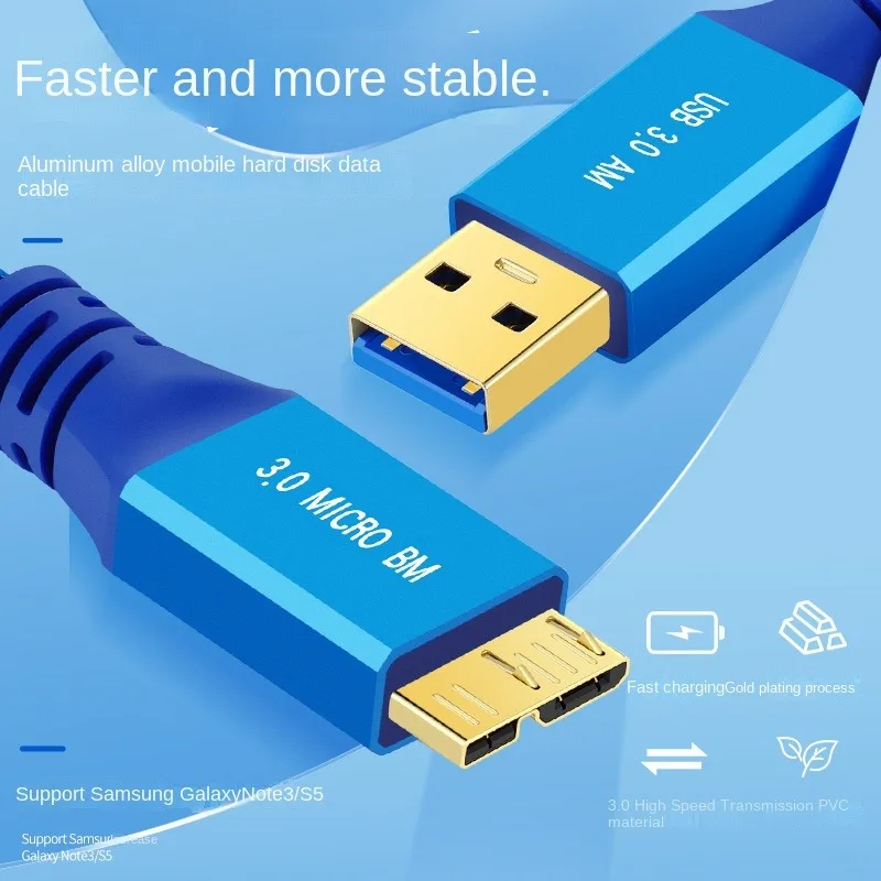 Кабель Micro B USB 3.0 3A для быстрой зарядки кабели передачи данных 5 Гбит/с внешний