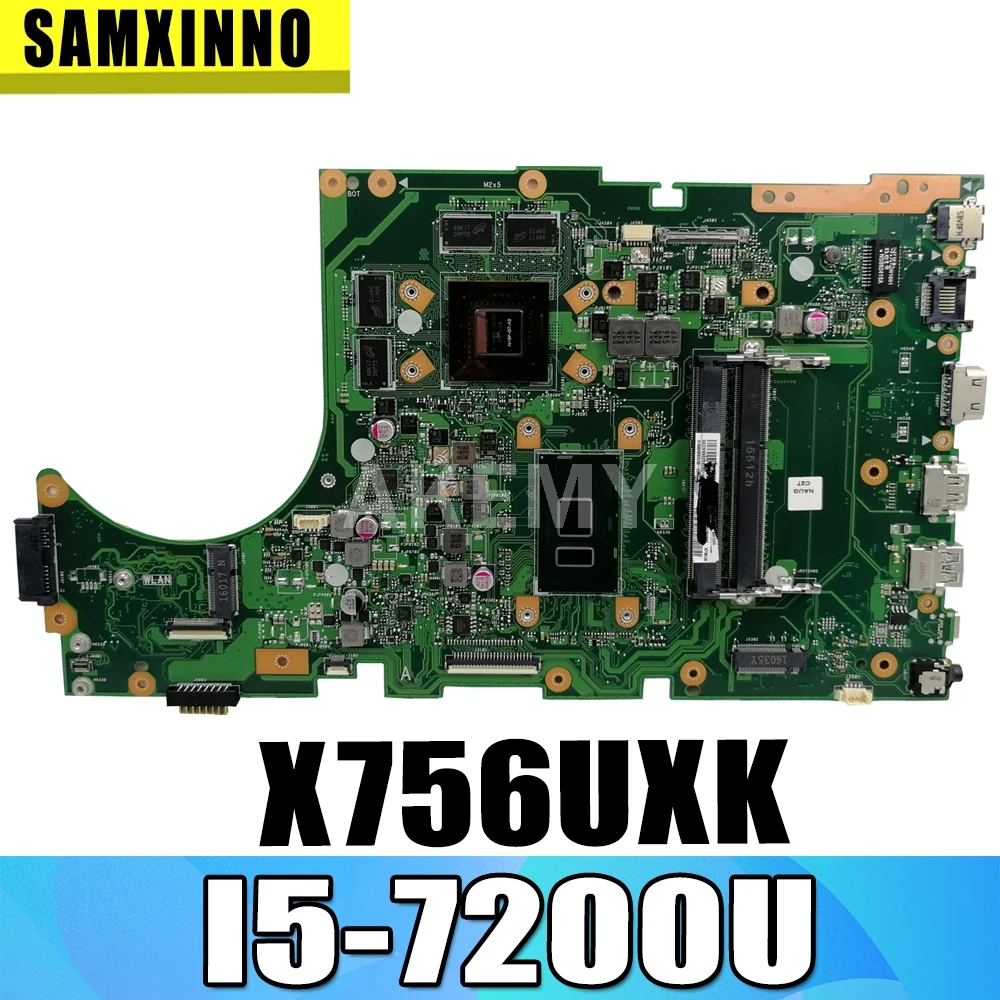 

New X756UXK GTX950M 2GB/i5-7200U CPU Motherboard For ASUS X756UX X756UXK X756UV X756UQ Laotop Mainboard Motherboard