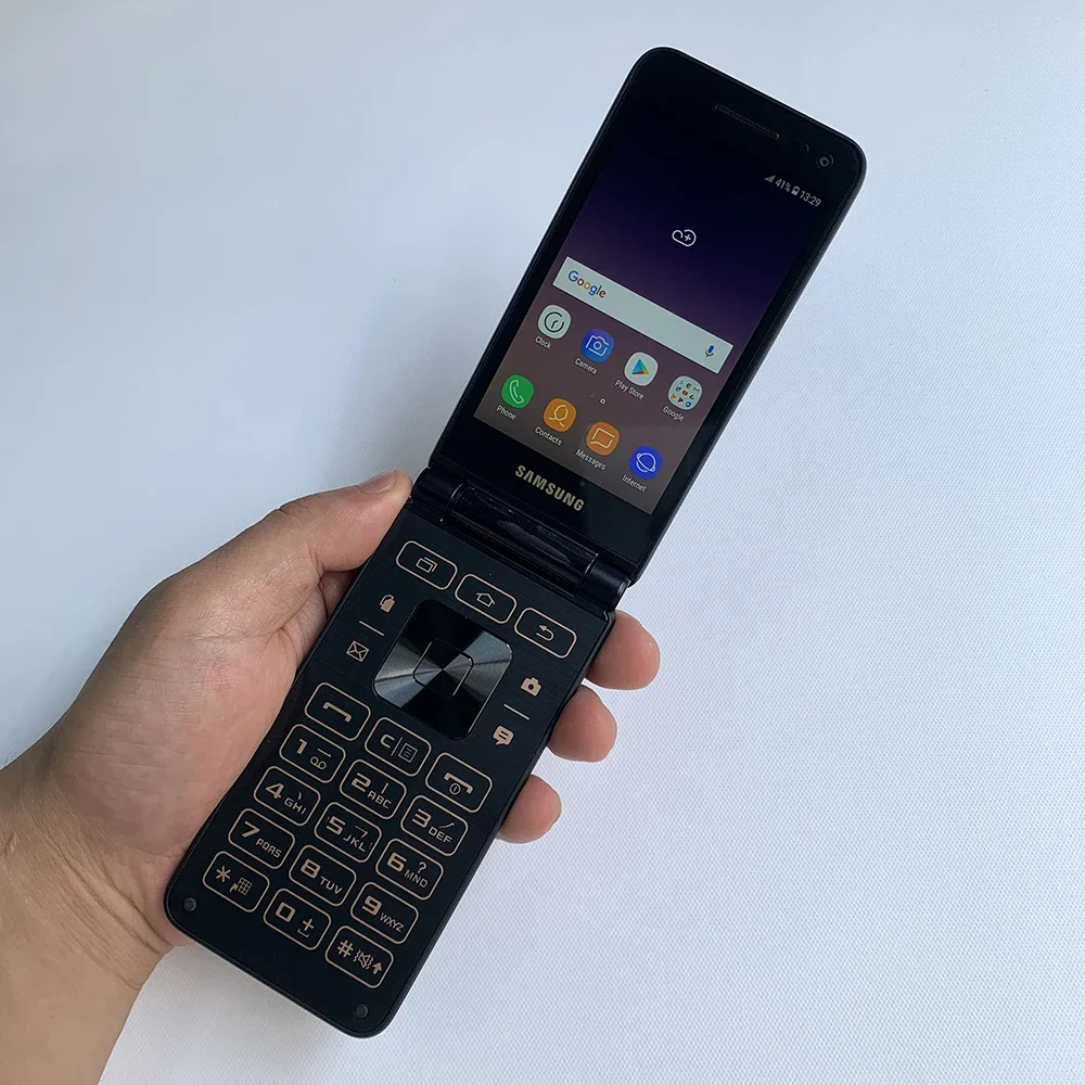 Фото Оригинальный мобильный телефон Samsung Galaxy Folder2 G1650 4G, 3.8'', Dual SIM, 2 ГБ ОЗУ, 16 ГБ ПЗУ, раскладной, 8 МП + 5 МП, Galaxy Folder2 №2