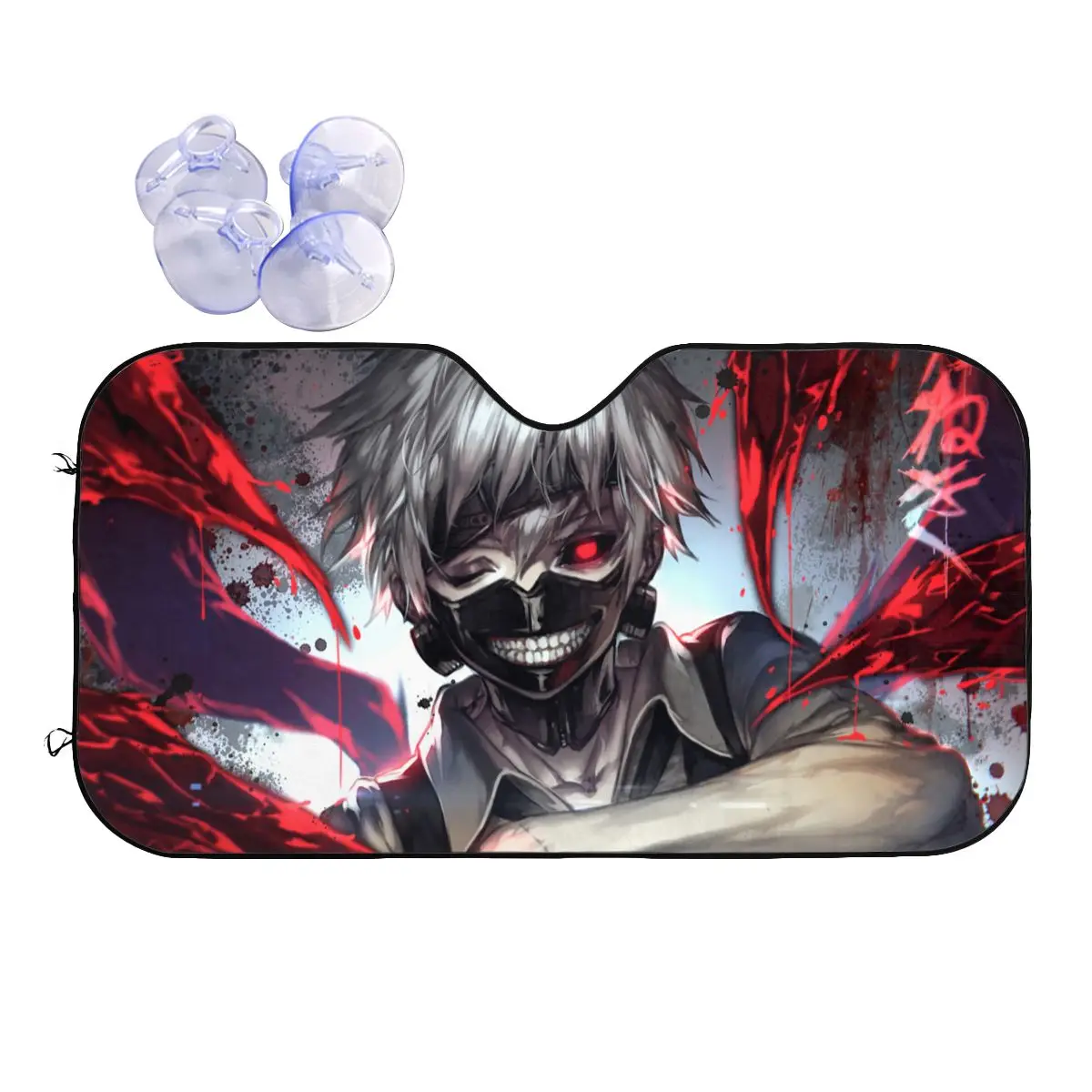 

Ken Kaneki Windshield Sunshade Tokyo Ghoul Anime Novelty Car Front Window Visor 76x140cm Car Sunshade Ice Shield Dust Protection