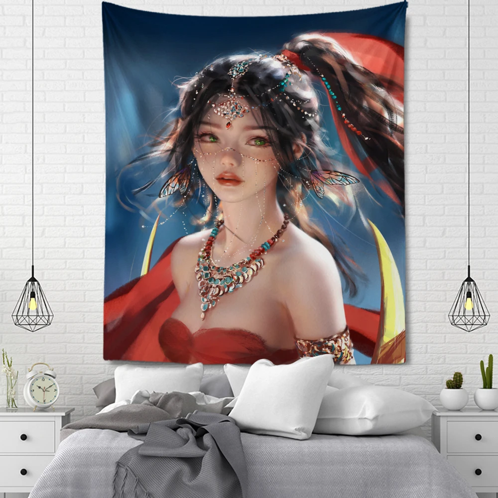 Anime Tapestry Room Decoration Home Ghost Knife Character Hanging Wall Living |