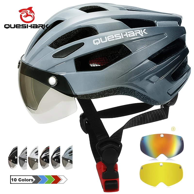 QUESHARK Men Women Ultralight Cycling Helmet MTB Road Bike B